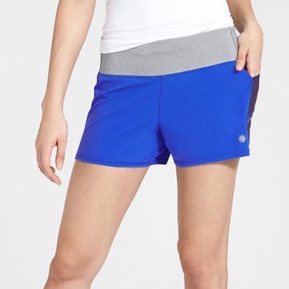 Athleta Ready Set Go Reflective Lined Shorts Size Large Women